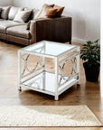 Modern Square Stainless Steel End Table
