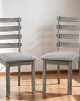 Rustic Gray Sturdy Wood Side Chairs (2-packs)