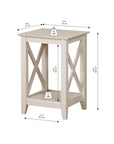 Rustic End Table with X-Frame Design