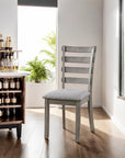 Rustic Gray Sturdy Wood Side Chairs (2-packs)