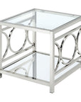 Modern Square Stainless Steel End Table