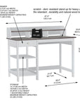 Modern Writing Desk with Hutch