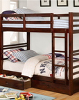 California Modern Bunk Bed - Twin/Twin or Twin/Full with Storage