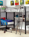 Ballarat Modern L-Shaped Metal Triple Twin Bunk Bed