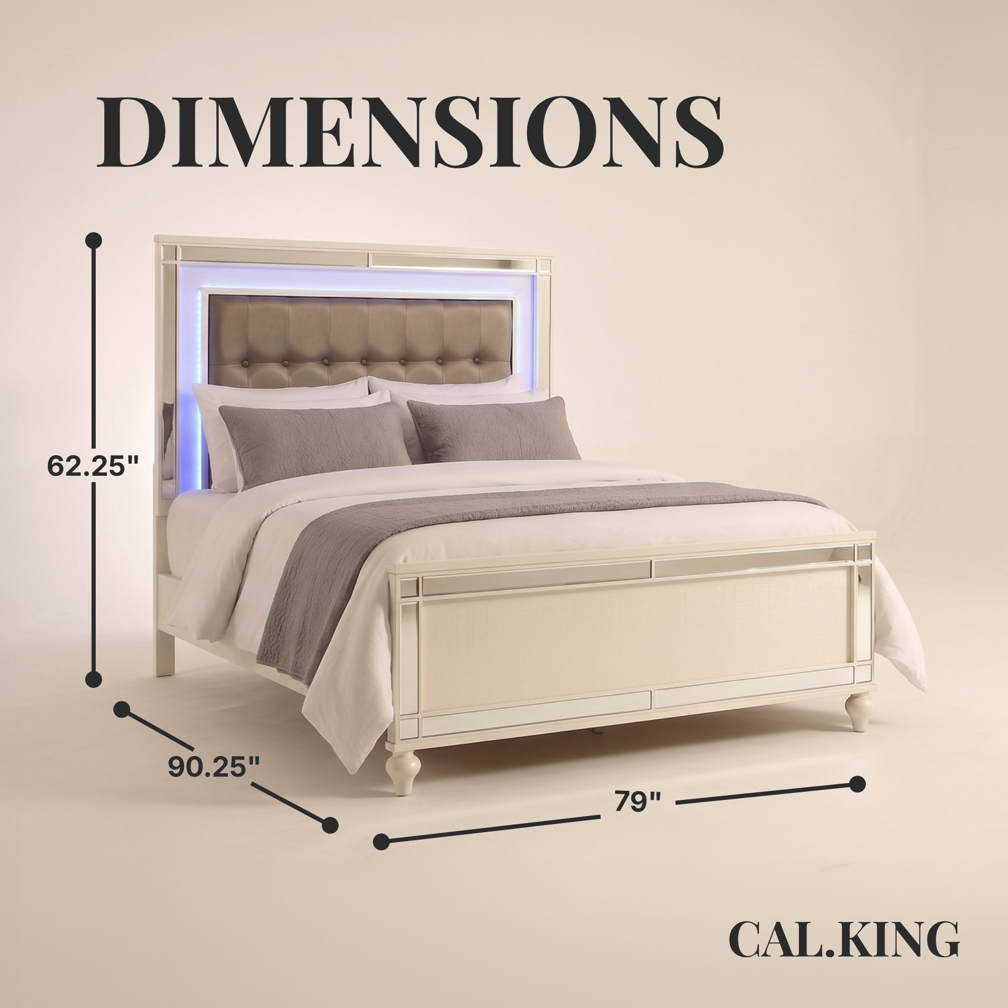 Brachium Luxury Upholstered Platform Bed