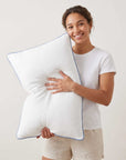 Aeris Memory Foam Pillow, Set of 2 Bed Pillows with Removable Cover and Pressure-Relieving Support by FOA