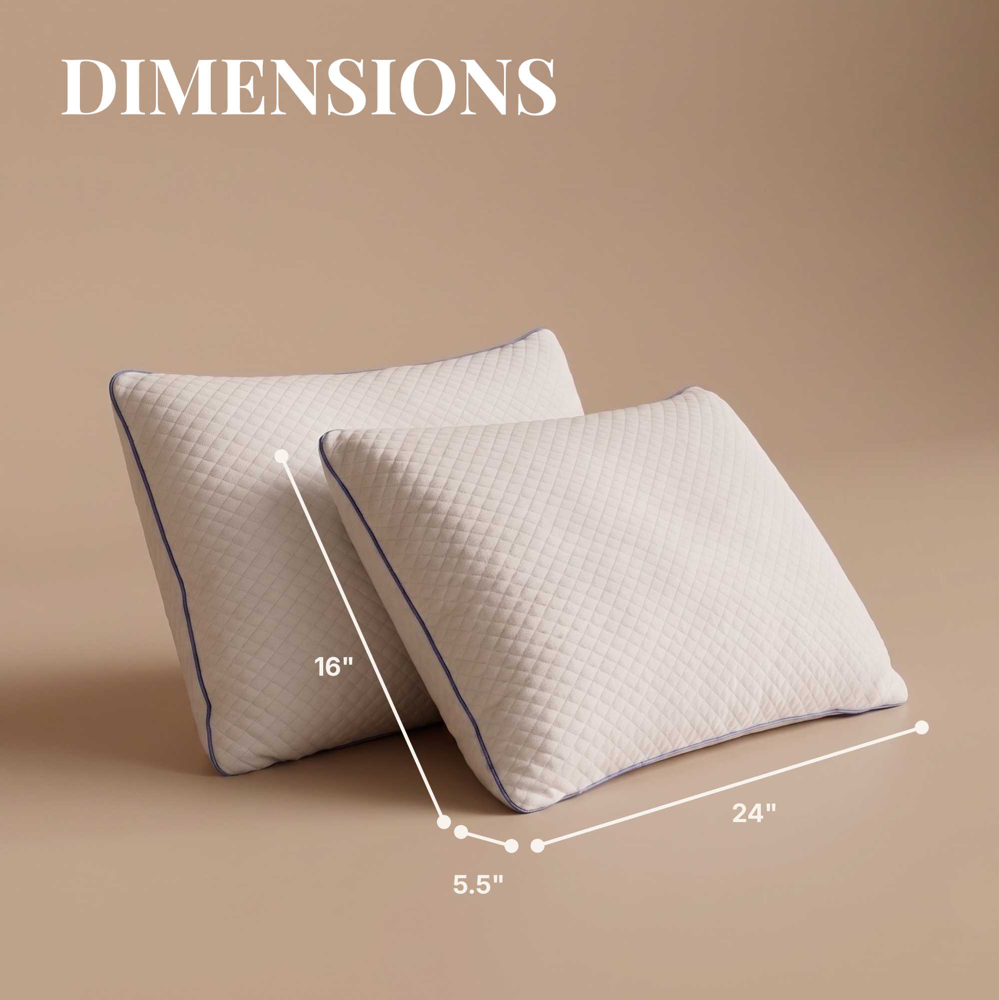 Aeris Memory Foam Pillow, Set of 2 Bed Pillows with Removable Cover and Pressure-Relieving Support by FOA