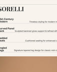 Sorelli Mid-Century Modern Dining Chairs, Set of 2