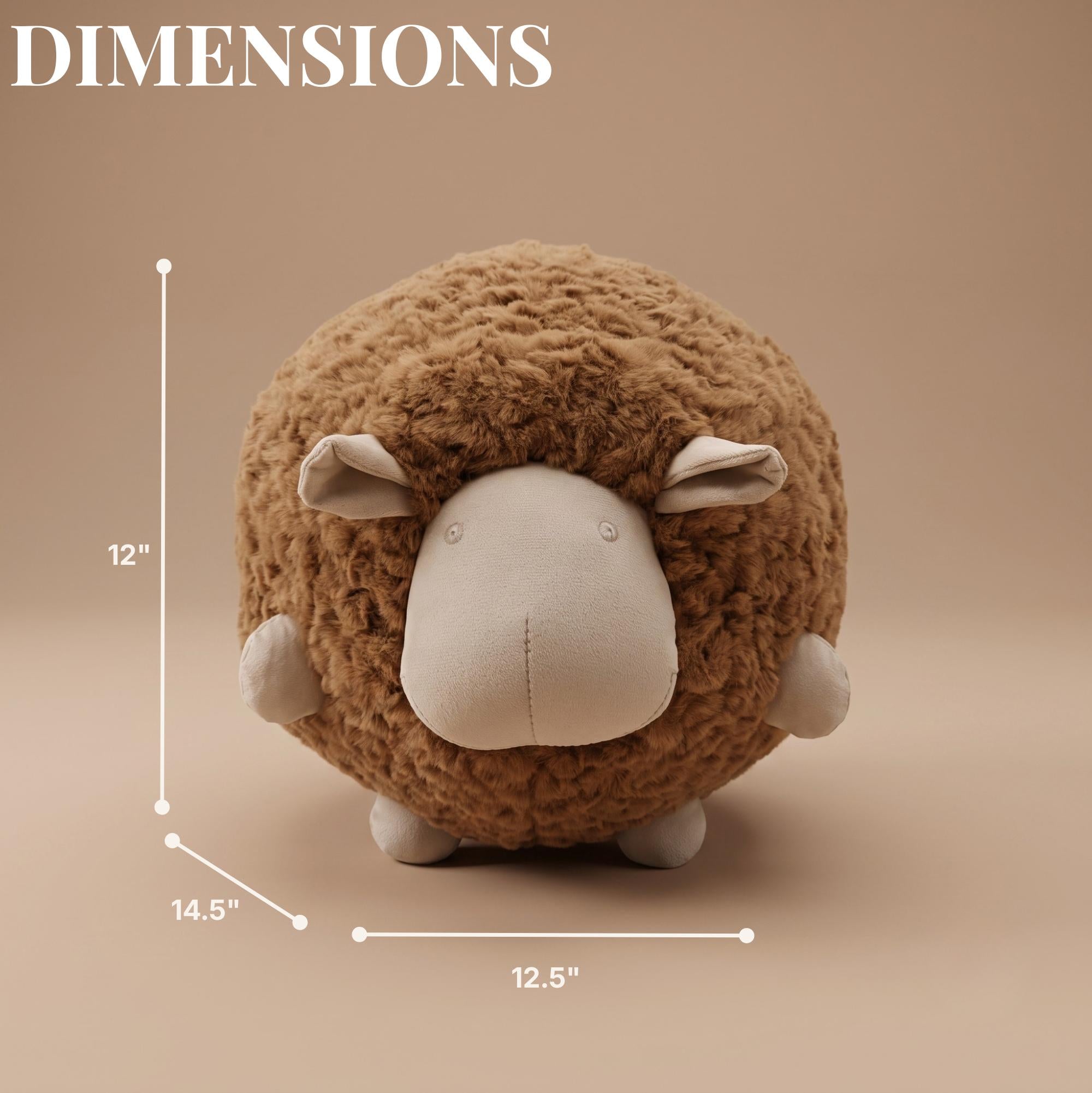 Orevis Sheep Plush Accent Throw Pillow