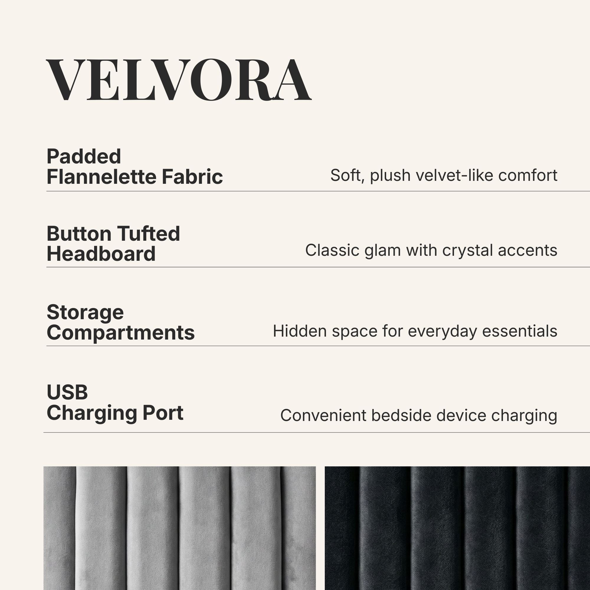 Velvora Glam Bed
