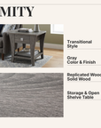 Amity Transitional End Table
