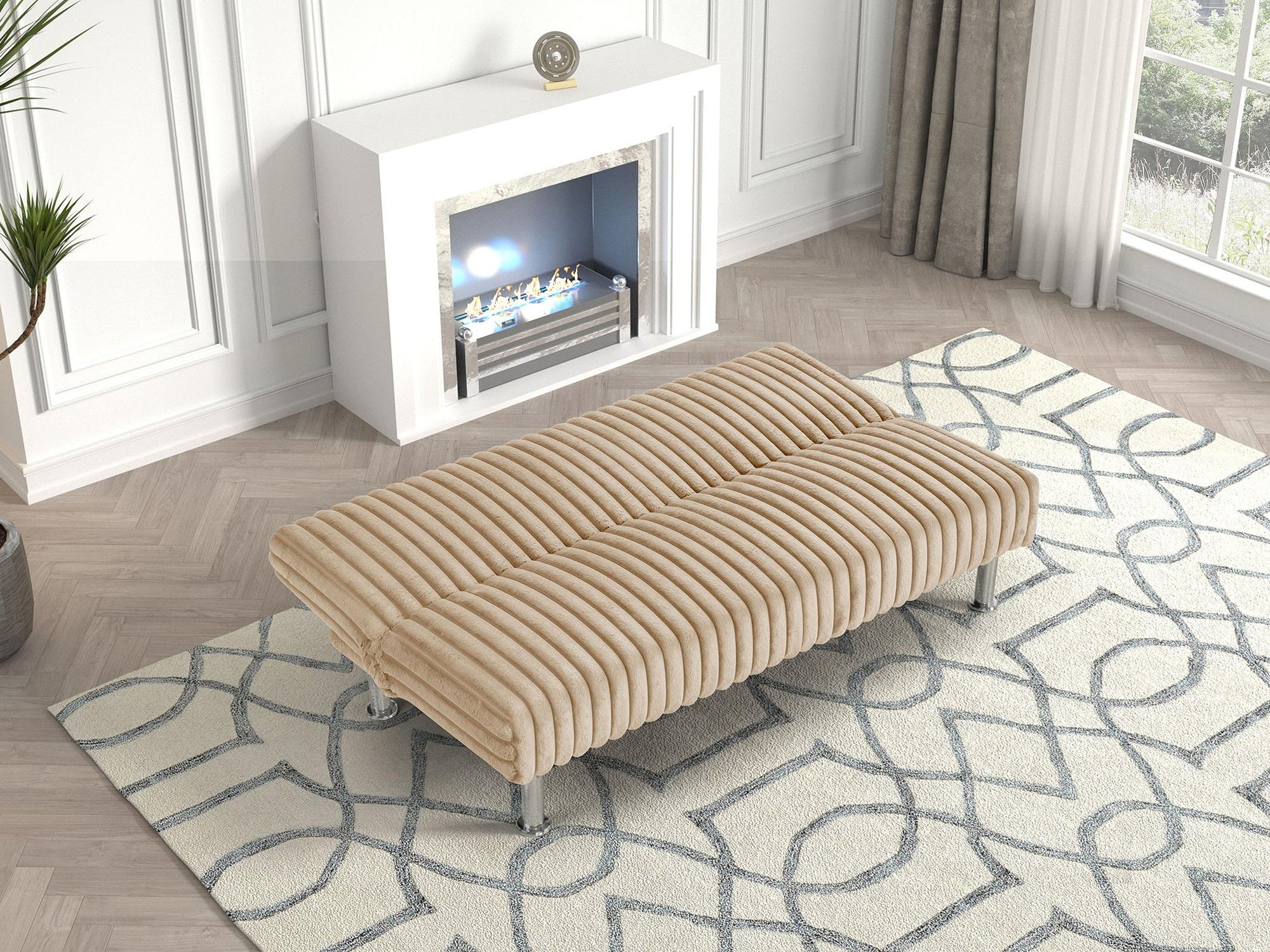 Versa Cozy Chic Futon Sleeper Sofa