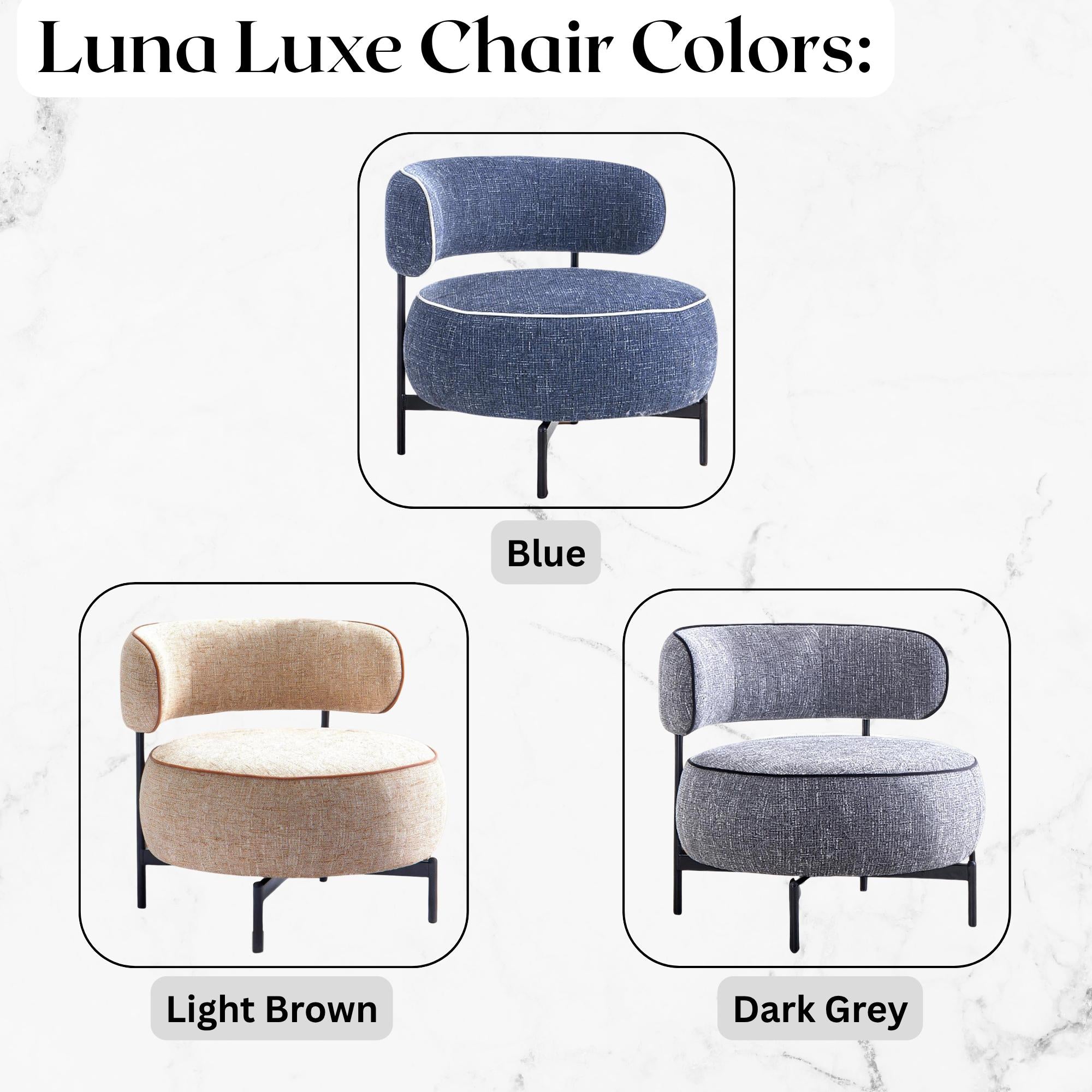 Luna Luxe Cozy Chic Swivel Accent Chair