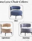 Luna Luxe Cozy Chic Swivel Accent Chair