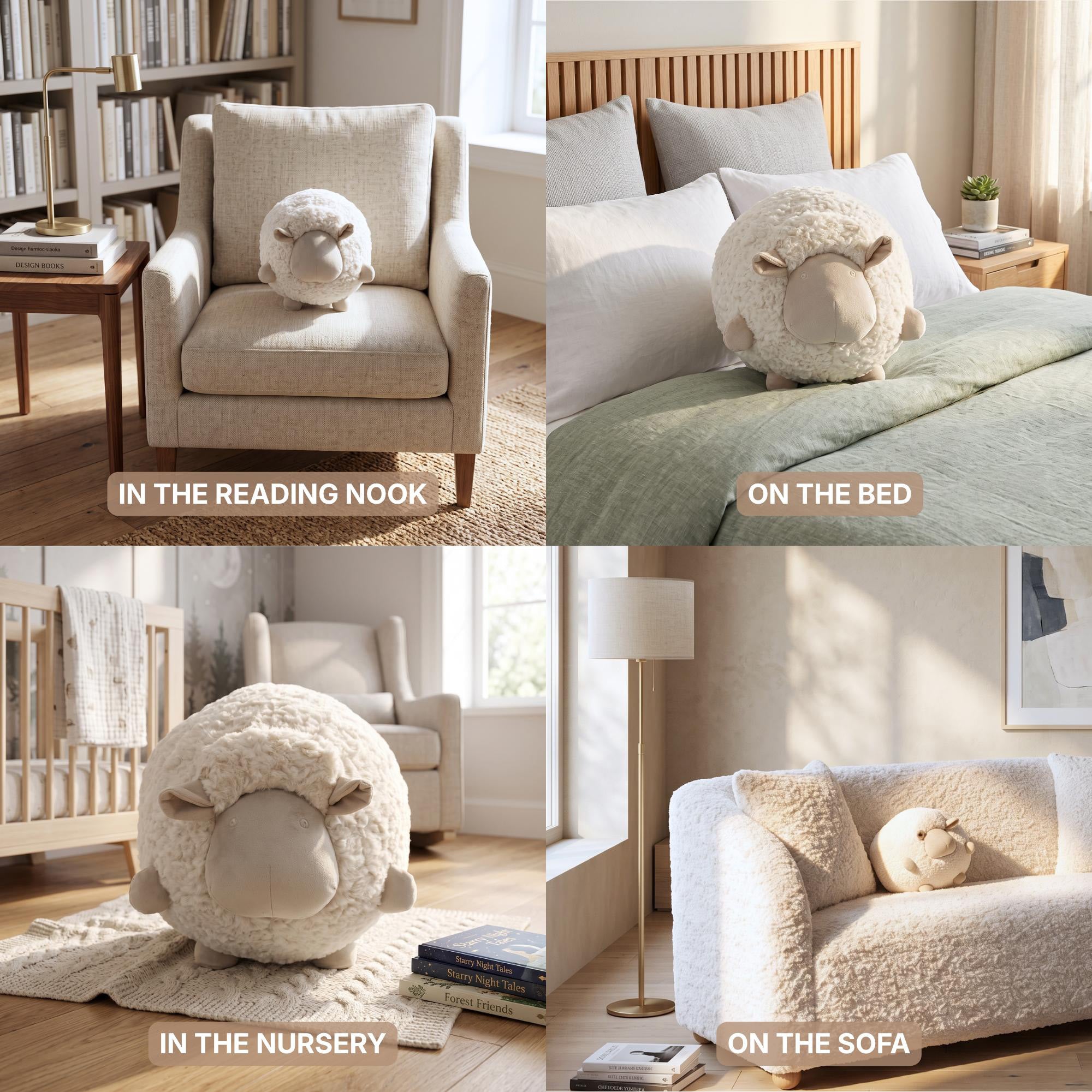 Orevis Sheep Plush Accent Throw Pillow