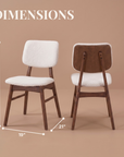 Umbria Mid-Century Modern Dining Chairs, Set of 2