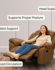 Agata Leatherette Transitional Glider Recliner