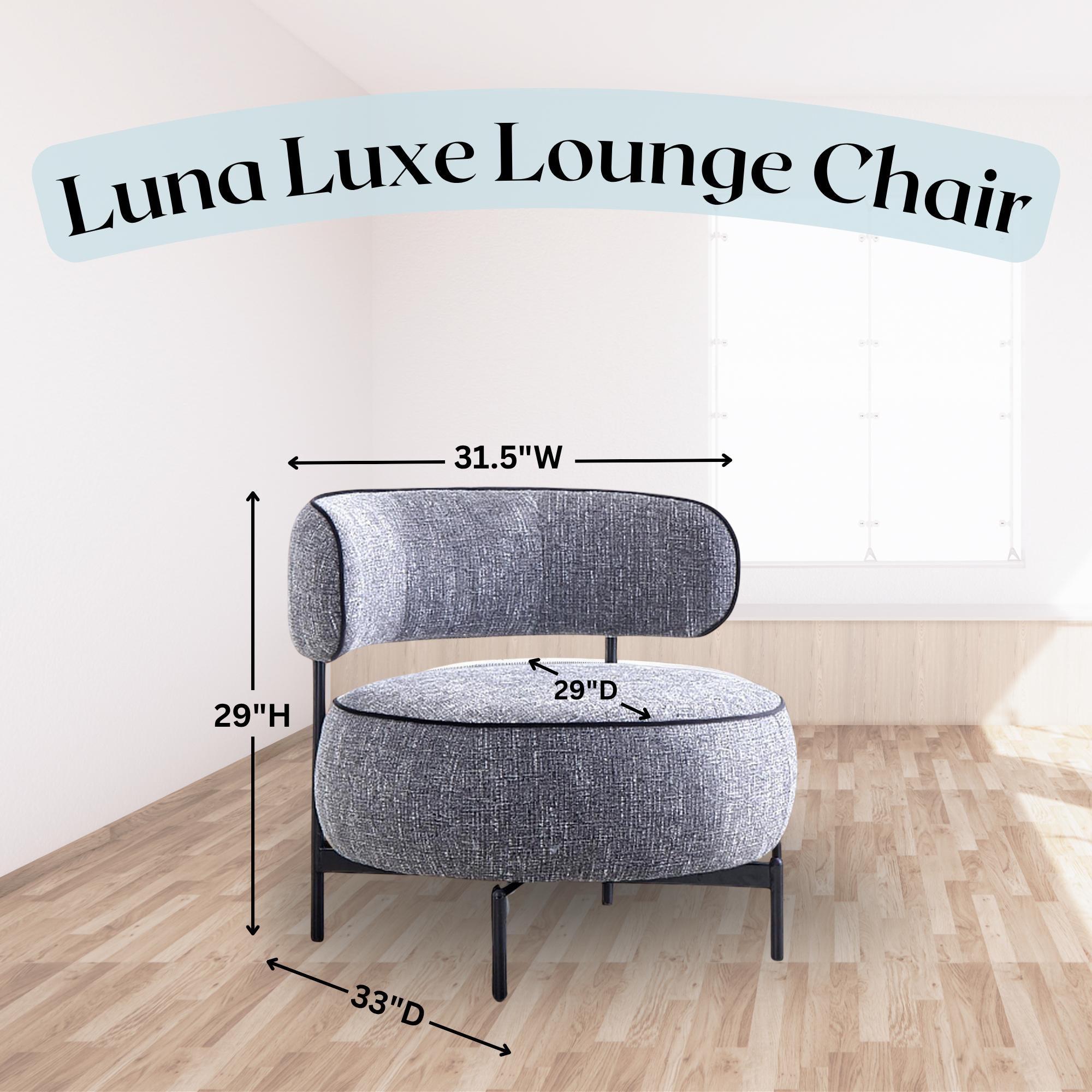 Luna Luxe Cozy Chic Swivel Accent Chair