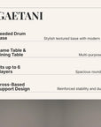 Gaetani Contemporary Game Table