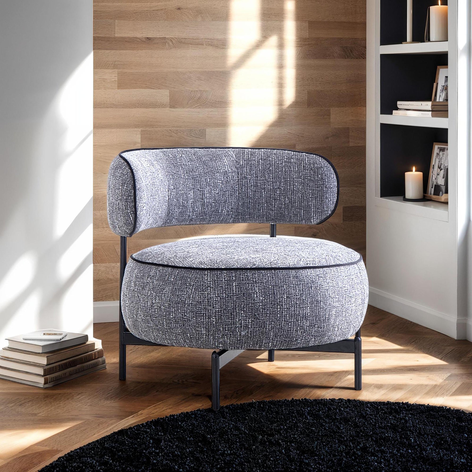 Luna Luxe Cozy Chic Swivel Accent Chair