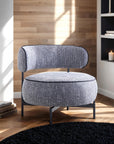 Luna Luxe Cozy Chic Swivel Accent Chair