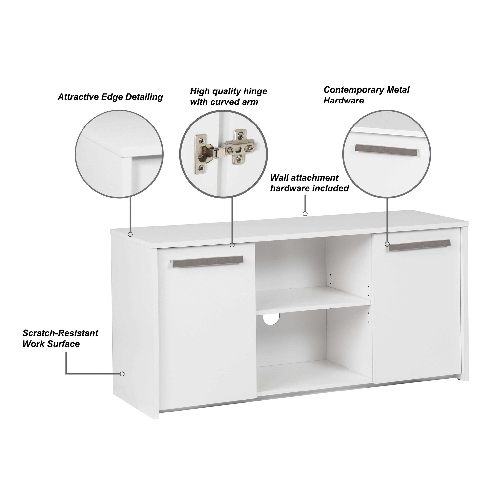 Modern White Sleek TV Stand