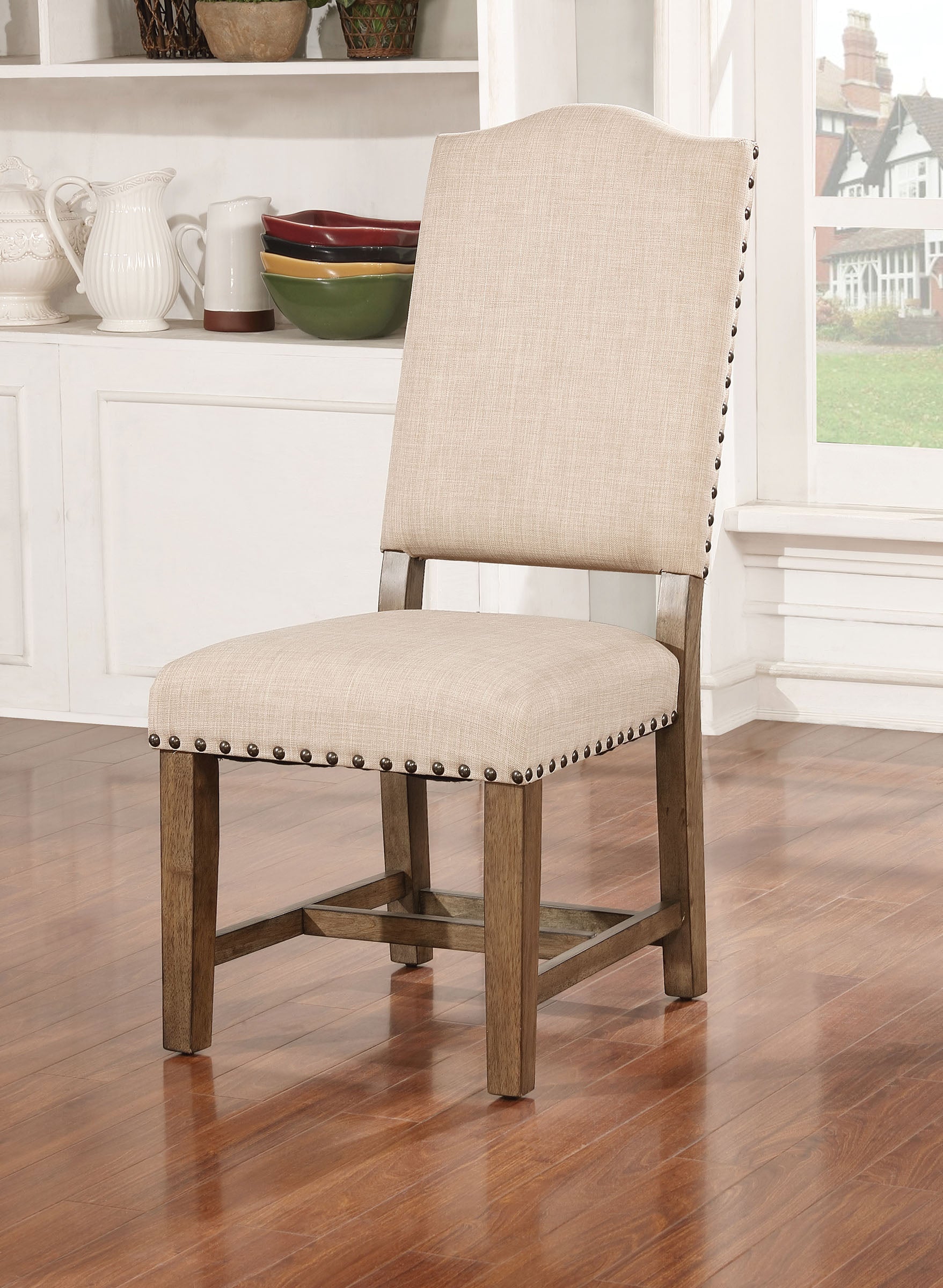 Julia Rustic Farmhouse 9-Piece Dining Set