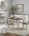 Elswyn Rustic Dining Set, 7 Pieces