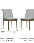 Kensford Mid-Century Modern Chair, Set of 2