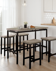 Roermond Contemporary Dining Set, 5 Pieces