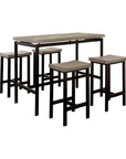 Roermond Contemporary Dining Set, 5 Pieces
