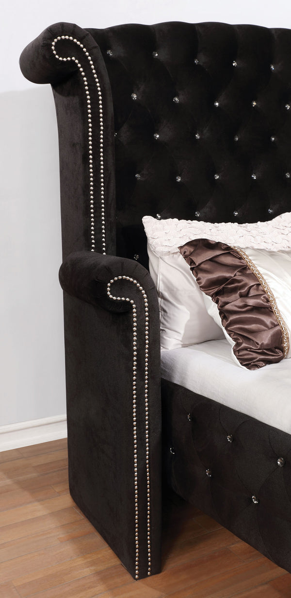 Alzir Elegant Luxury Tufted Velvet Platform Bed
