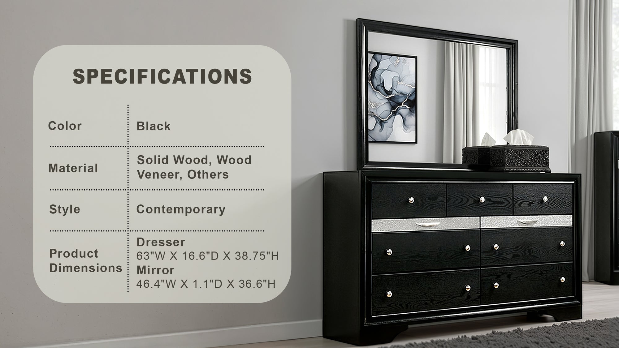 Livia Contemporary Mirror