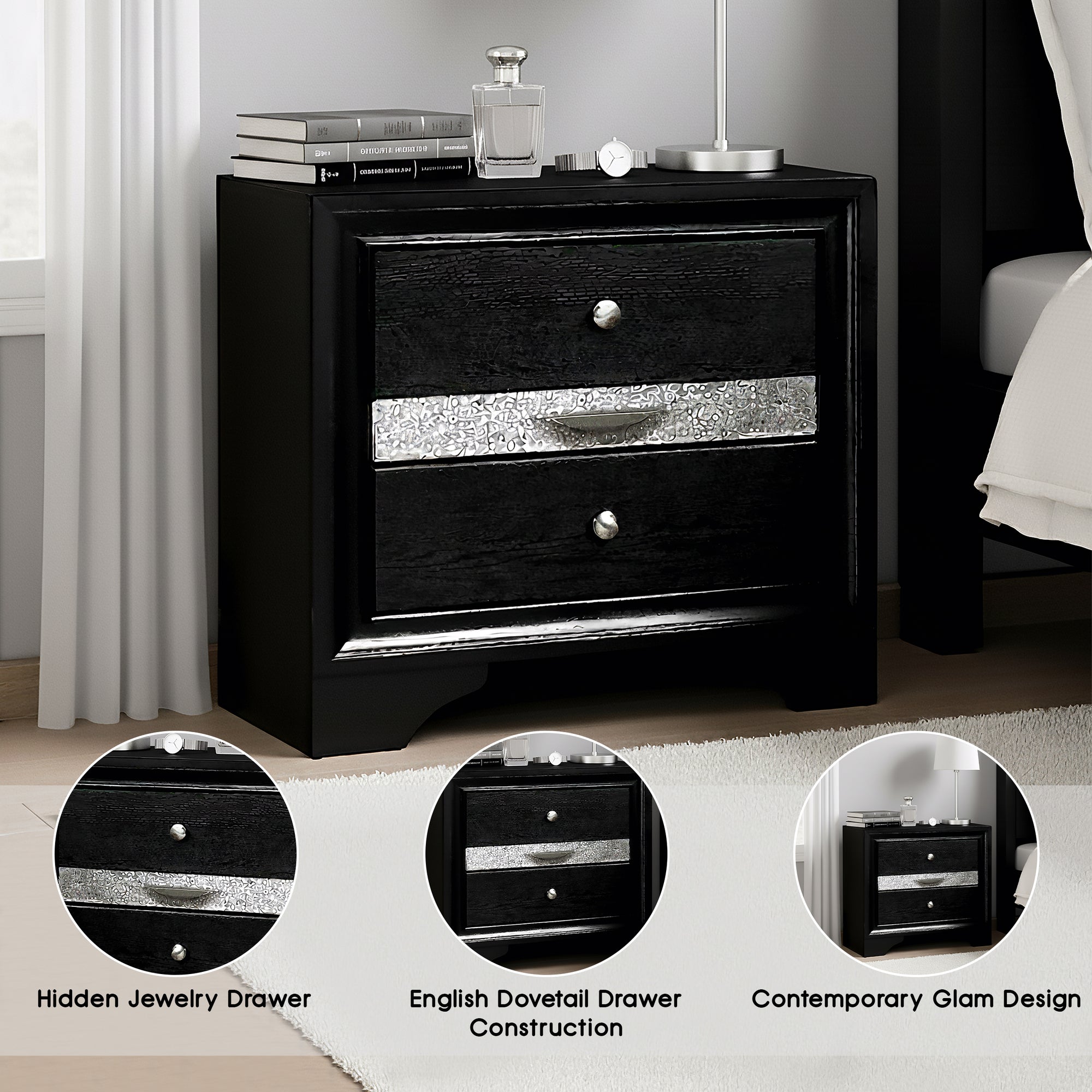 Livia Contemporary Nightstand