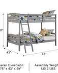 Arlette Transitional Bunk Bed