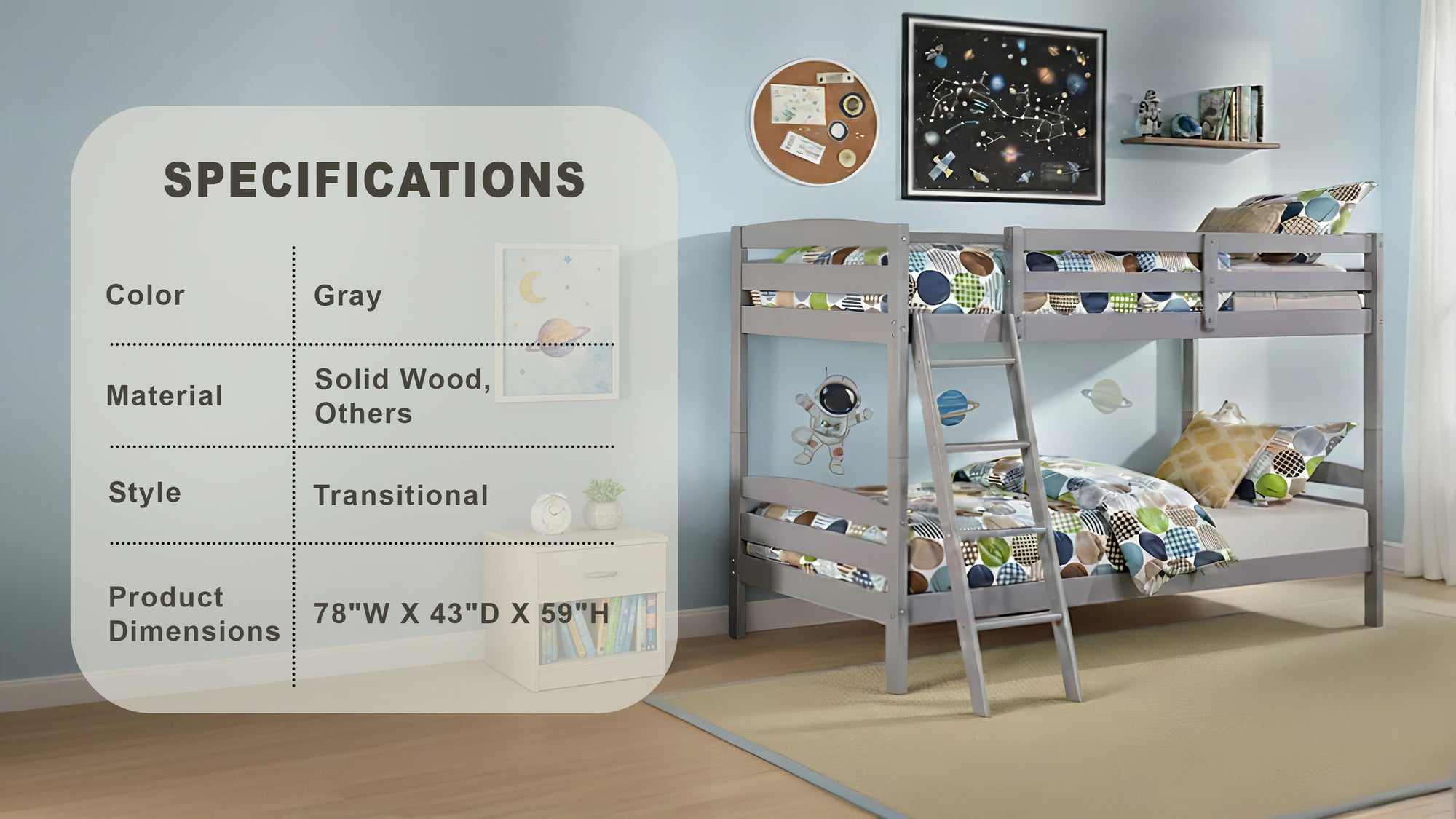 Arlette Transitional Bunk Bed