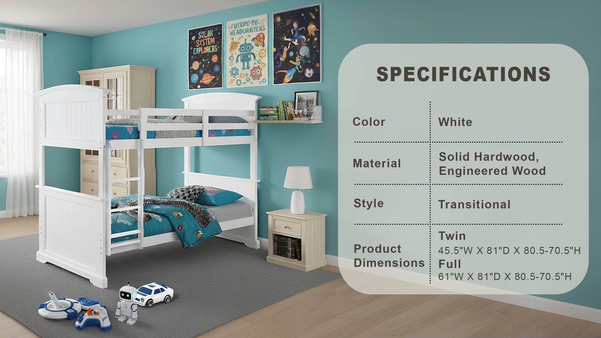 Livano Transitional Bunk Bed