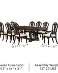 Esplanade Traditional Dining Set, 7 Pieces