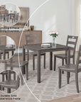 Wexton Transitional Dining Set, 5 Pieces