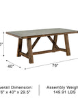 Alvone Rustic Dining Table