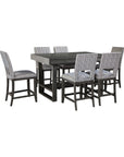 Alverton Transitional Dining Set, 7 Pieces