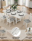 Bellferri Rustic Farmhouse Dining Set, 7 Pieces