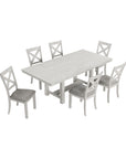 Bellferri Rustic Farmhouse Dining Set, 7 Pieces