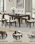Clarendon Modern Dining Set, 7 Pieces