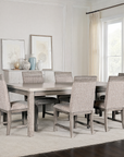Duralis Transitional Dining Set, 7 Pieces