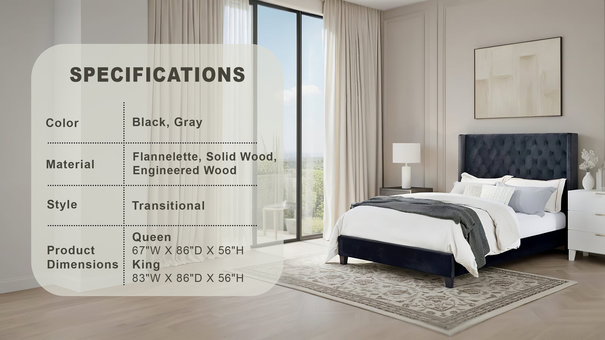 Harlowe Transitional Bed