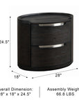 Wentworth Modern Contemporary Nightstand