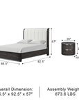 Wentworth Modern Contemporary Bedroom Set, 5 Pieces