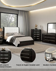 Wentworth Modern Contemporary Bedroom Set, 5 Pieces