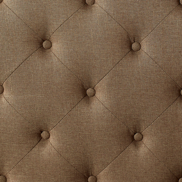 Carly Elegant Tufted Upholstered Camelback Platform Bed Frame